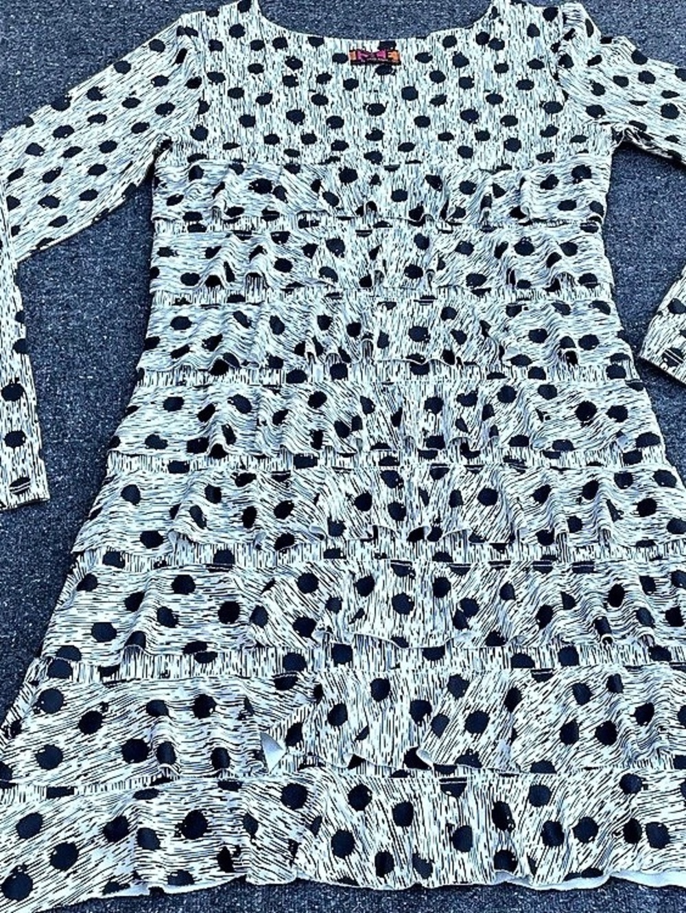Isle Black & White Animal Print Mini Dress Size Small